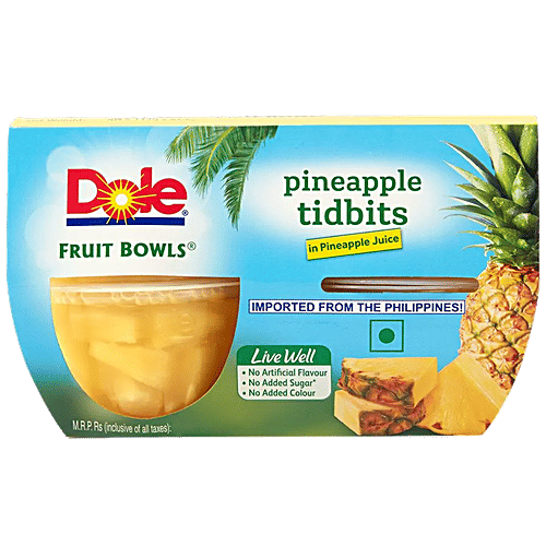 Buy DOLE Fruit Bowls Pineapple Tidbits In Fruit Juice, No Added Sugar
