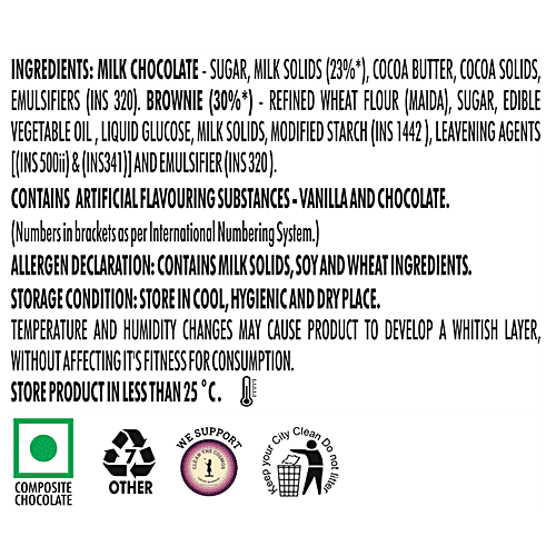 MICKS Dario Gourmet Milk Chocolate Bar - Brownie, 110 g