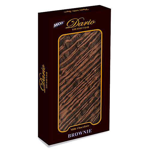 MICKS Dario Gourmet Milk Chocolate Bar - Brownie, 110 g