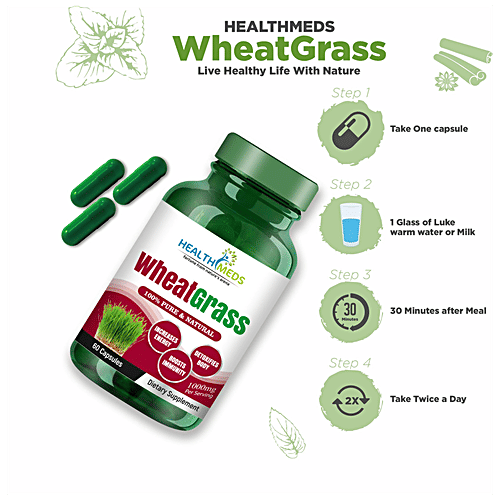 Healthmeds Wheat Grass Dietary Supplement, 100 g  