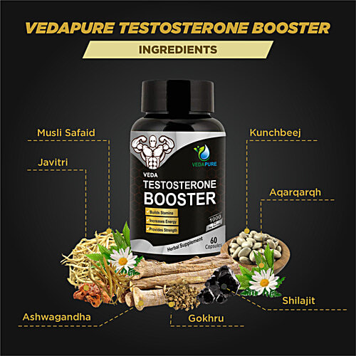 Buy Vedapure Testosterone Booster Capsules Online at Best Price of Rs