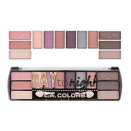 L.A. Colors Day To Night 12 Colour Eyeshadow, 8 g Dawn 