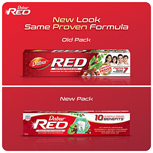 Dabur Paste, Ayurvedic Fluoride Free Toothpaste, 500 g Value Pack Clinically Proven Formula