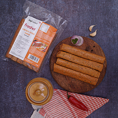 Fresho Chicken Seekh Kabab - Achari, 500 g  