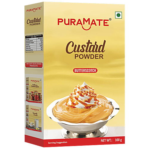 Puramate Custard Powder- Butterscotch, 100g/box  