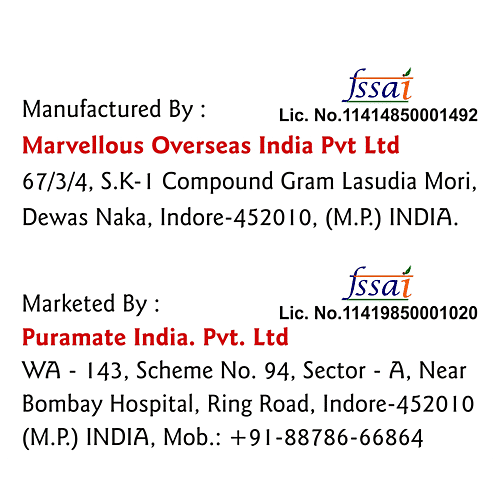 Puramate Custard Powder - Mango, 100 g  