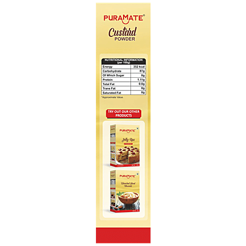 Puramate Custard Powder - Strawberry, 100 g  