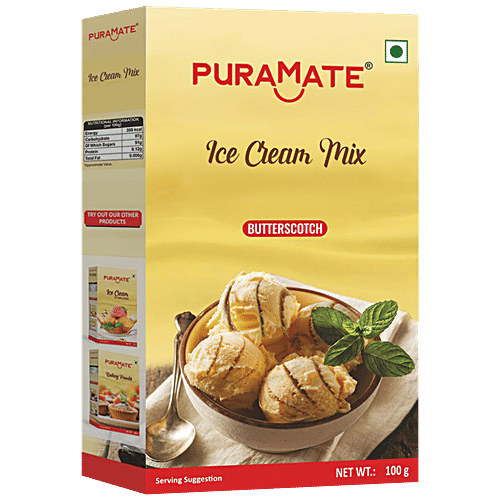 Puramate Icecream Mix- Butterscotch, 100g/box  