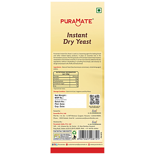 Buy Puramate Instant Dry Yeast Online at Best Price of Rs 750 bigbasket