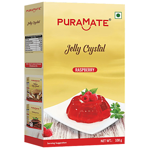 Puramate Jelly Crystal - Raspberry, 100 g  
