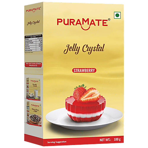 Puramate Jelly Crystal - Strawberry, 100 g  