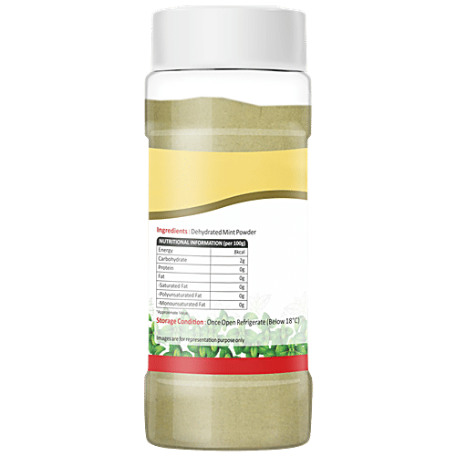 Puramate Mint Powder, 35 g  Vibrant Flavour
 Dynamic Aroma
 Perfect Flavour Booster