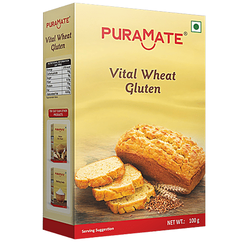 Puramate Vital Wheat Gluten, 100 g  Natural Dough Strengthener
