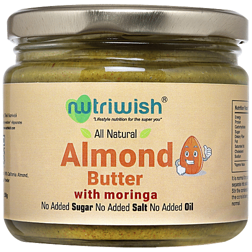 NUTRIWISH Almond Butter With Moringa, 250 g  