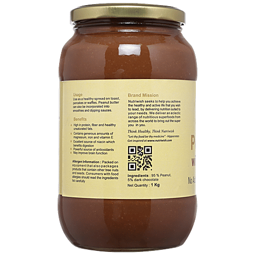NUTRIWISH Peanut Butter With Dark chocolate, 1 kg  