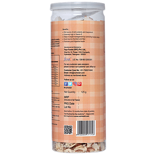 NUTRIWISH Unblanched Almond Flakes, 125 g  