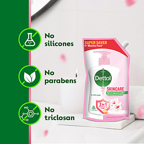 Dettol Skincare Hand Wash Refill, 750 ml (Buy 1 Get 1) 