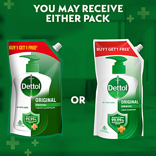 Dettol Original Liquid Handwash, 675 ml (Buy 1 Get 1 Free) 