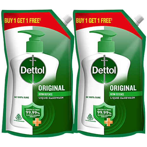 Dettol Original Liquid Handwash, 675 ml (Buy 1 Get 1 Free) 