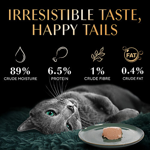Sheba Fine Premium Adult 1+ Years Wet Cat Food - Chicken Premium Loaf, 70 g High-Moisture Wet Cat Food, Premium Cat Food, Real Chicken Recipe