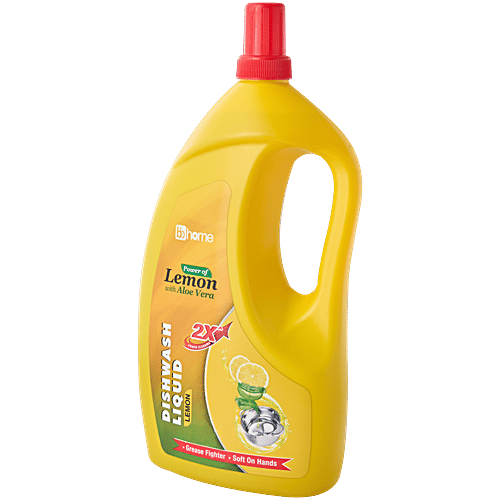 BB Home Dishwash Liquid - Lemon With Aloe Vera, 2 L  