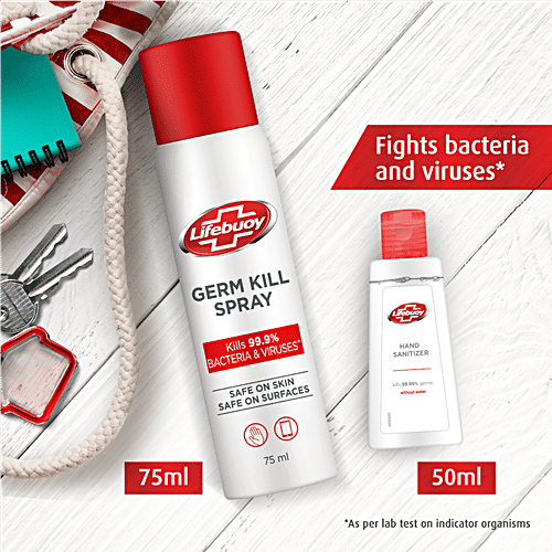 Lifebuoy Germ Protection Kit (Soap, Handwash, Hand Sanitizer & Germ Kill Spray), 870 g