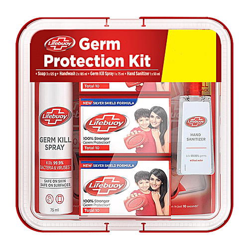 Lifebuoy Germ Protection Kit (Soap, Handwash, Hand Sanitizer & Germ Kill Spray), 870 g
