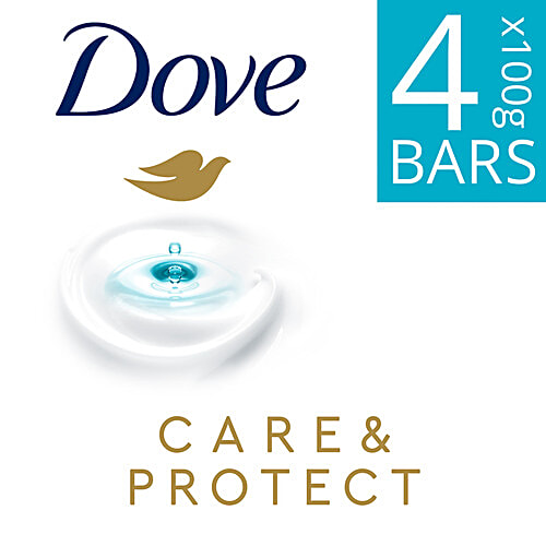 Dove Care & Protect Moisturising Cream Beauty Bathing Bar, 100 g (Buy 3 & Get 1 Free) 