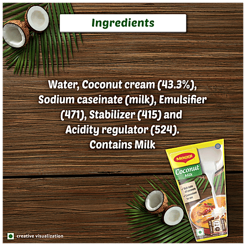Maggi Coconut Milk, 180 ml Tetra Pak Adds Creaminess & Flavour To Gravies