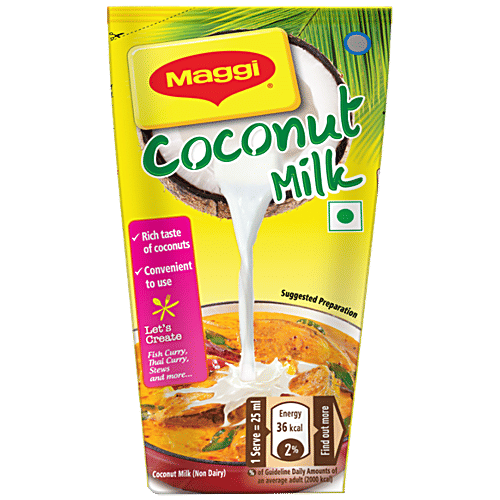 Maggi Coconut Milk, 180 ml Tetra Pak Adds Creaminess & Flavour To Gravies