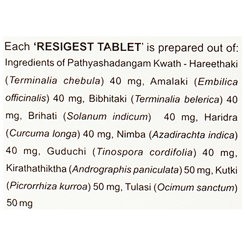 Buy Kerala Ayurveda Resigest Tablet Online at Best Price of Rs 510