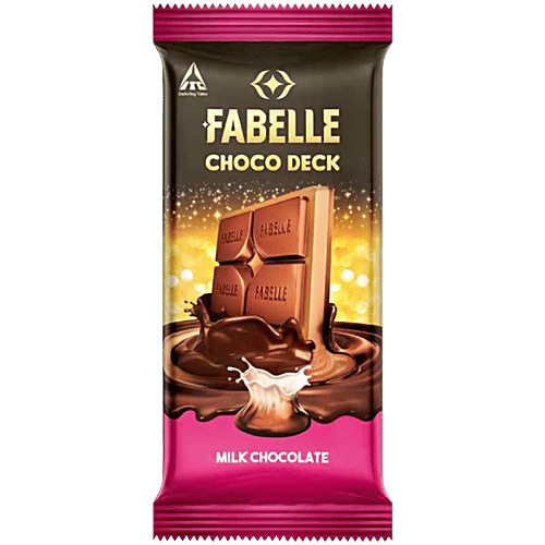 Fabelle Choco Deck - Milk Chocolate, 35.5 g 3 Layered Premium Milk Chocolate Bar With Choco Crème