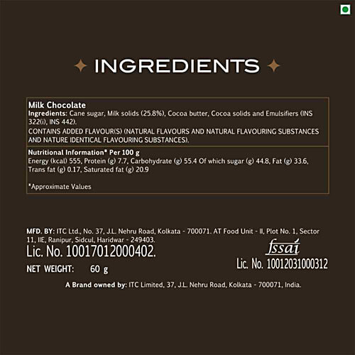 Fabelle Choco Deck - Milk Chocolate, 35.5 g 3 Layered Premium Milk Chocolate Bar With Choco Crème