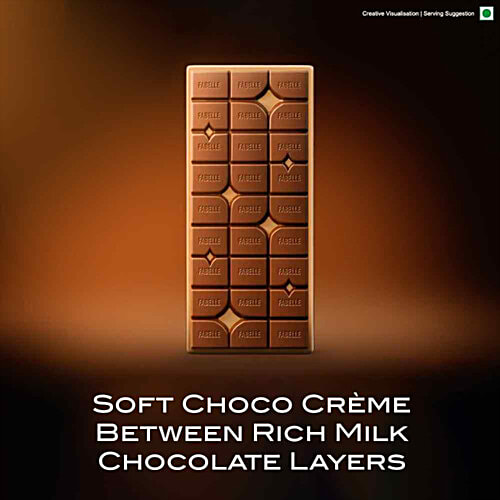 Fabelle Choco Deck - Milk Chocolate, 35.5 g 3 Layered Premium Milk Chocolate Bar With Choco Crème