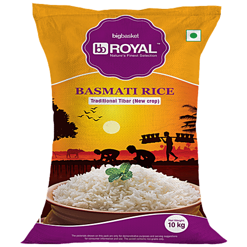 bb Royal Basmati/Basmati Chokha Traditional Tibar - New Crop, 10 Kg  