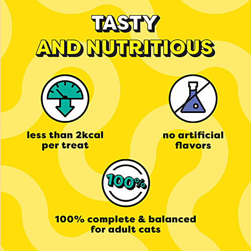 Temptations Crunchy Cat Treats - Tasty Chicken Flavour, 85 g  Goodness of Protein, Vitamins & Minerals