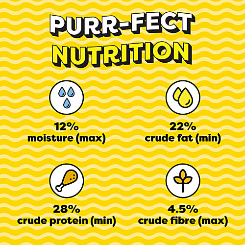 Temptations Crunchy Cat Treats - Tasty Chicken Flavour, 85 g  Goodness of Protein, Vitamins & Minerals