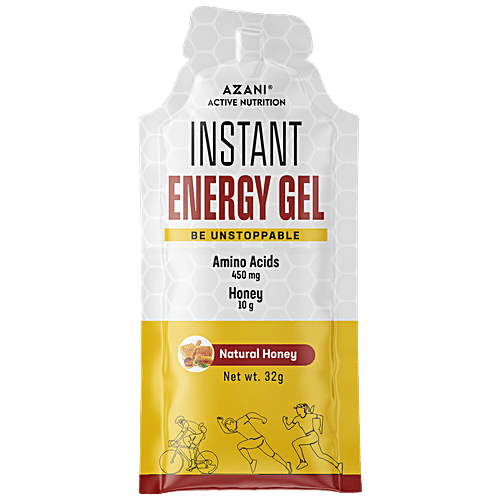 Azani Active Nutrition Energy Gel - Honey Based, 480 g (Pack of 3) 