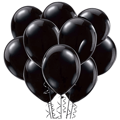 Hankley Premium Metallic Balloons - For Decorations, Black, 50 pcs  Decorative Items, For Birthday, Anniversary