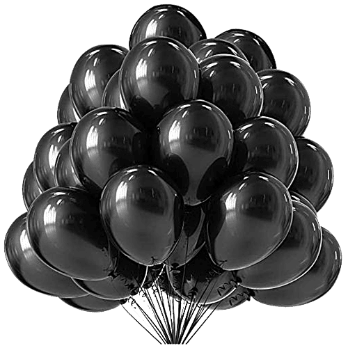 Hankley Premium Metallic Balloons - For Decoration, Golden & Black, 50 pcs Decorative Items, For Birthday, Anniversary