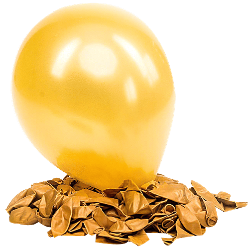 Hankley Premium Metallic Balloons - For Decoration, Golden & Black, 50 pcs Decorative Items, For Birthday, Anniversary