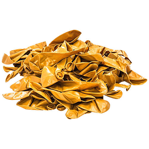 Hankley Premium Metallic Balloons - For Decoration, Golden & Black, 50 pcs Decorative Items, For Birthday, Anniversary