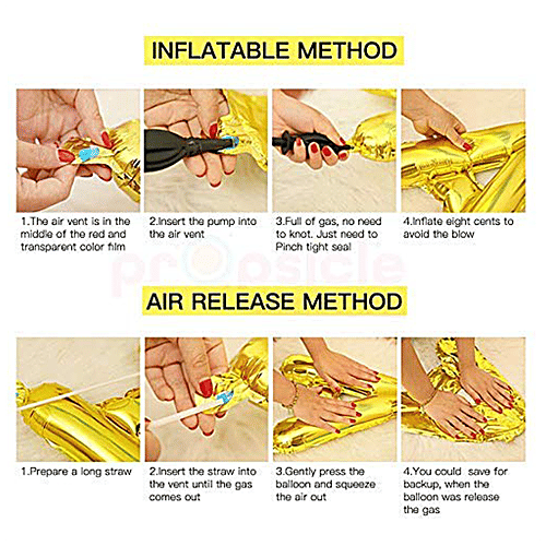 Hankley Hanging Foil Balloon - No. 2, For Birthday, Anniversary, Golden, 2 pcs  Decorative Items