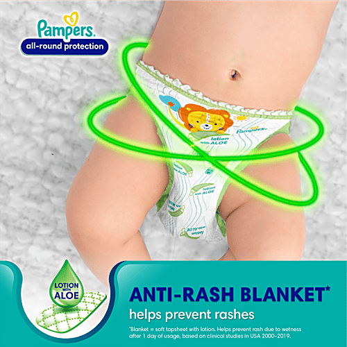 Pampers BABY DRY PANTS - NEW BABY UPTO 5 KG, LOTION WITH ALOE, 8 pcs