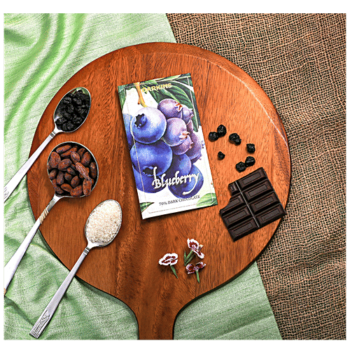 Darkins 70% Artisanal Dark Chocolate With Blueberries, 50 g  Handcrafted
 Cacao Sourced from India