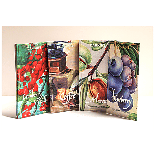 Darkins 70% Artisanal Dark Chocolate With Roasted Almonds, 50 g  Smooth Dark Chocolate
 Crunchy Roasted Almonds