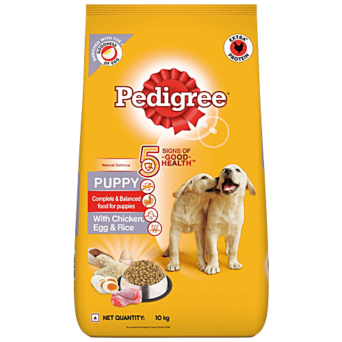 Buy Pedigree Puppy Dry Dog Food Chicken, Egg & Rice Online at Best Price of Rs 2165.8 bigbasket