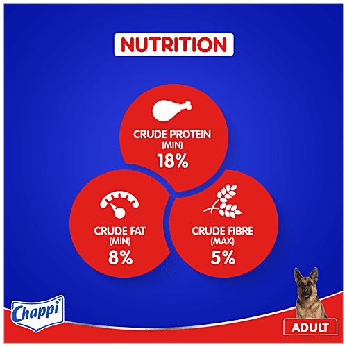 Chappi Adult Dry Dog Food - Chicken & Rice, 8 Kg  