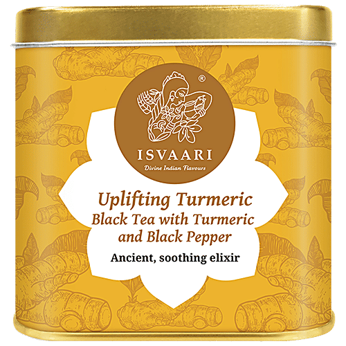 Buy Isvaari Uplifting Herbal Turmeric Black Tea With Turmeric and Black