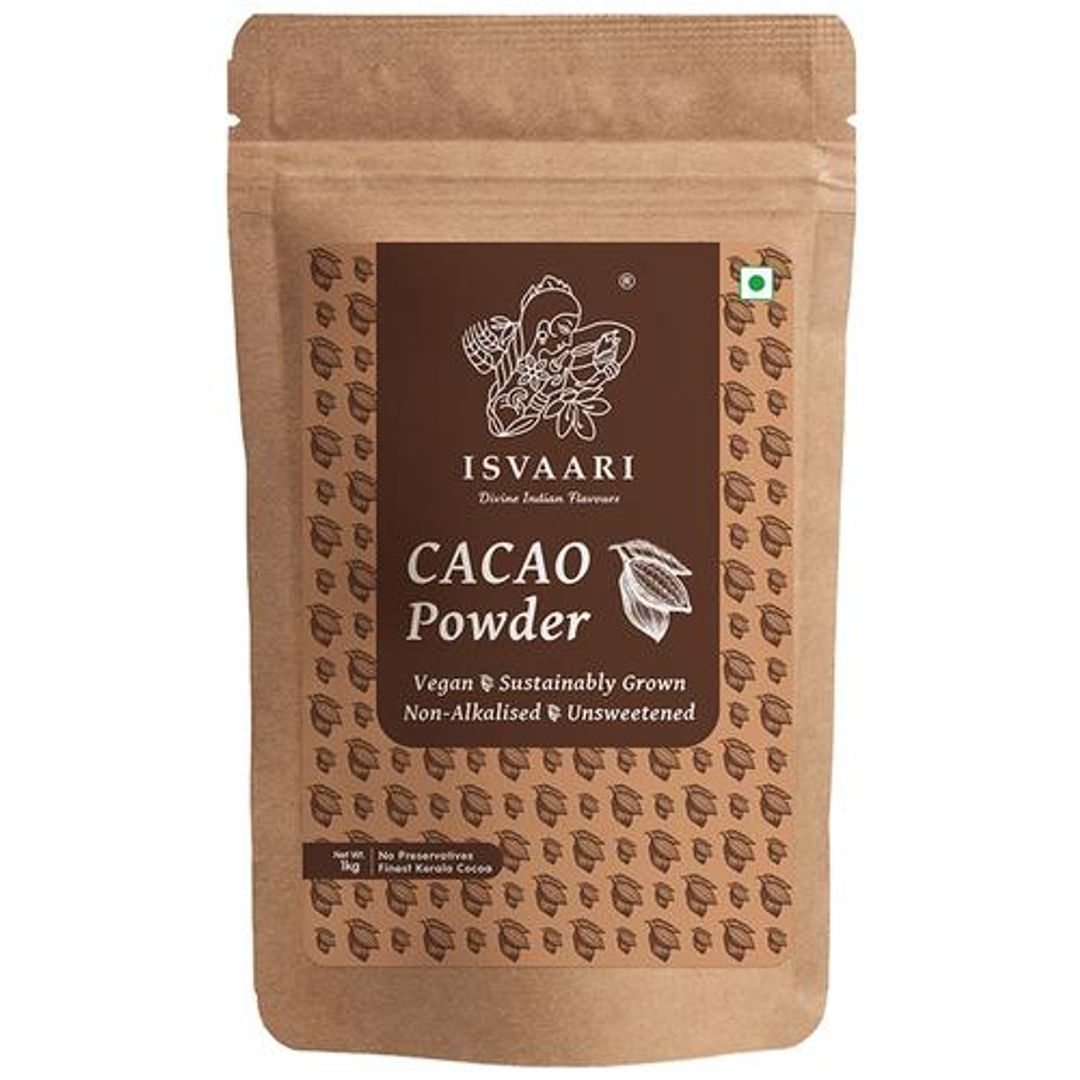 Isvaari Cocoa Powder - Non-Alkalised, 1 Kg 
